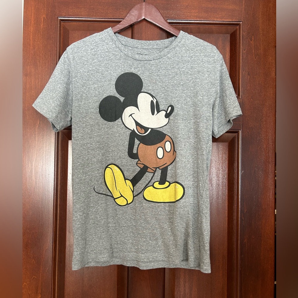 Disney Mickey Mouse Graphic T-Shirt Gray Classic Tee M - unisex